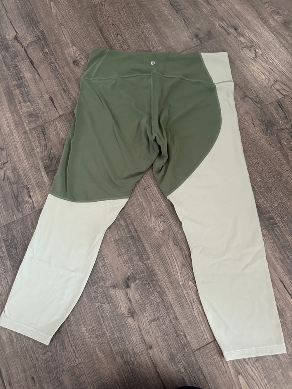 Lululemon Two-Tone Olive Green Leggings